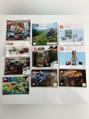 LEGO Instruction Manuals Mixed Lot of 10 Booklets Various Jurassic Infinity